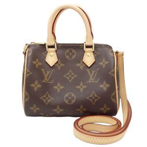 Louis Vuitton Monogram Mini Speedy Shoulder Bag Brown